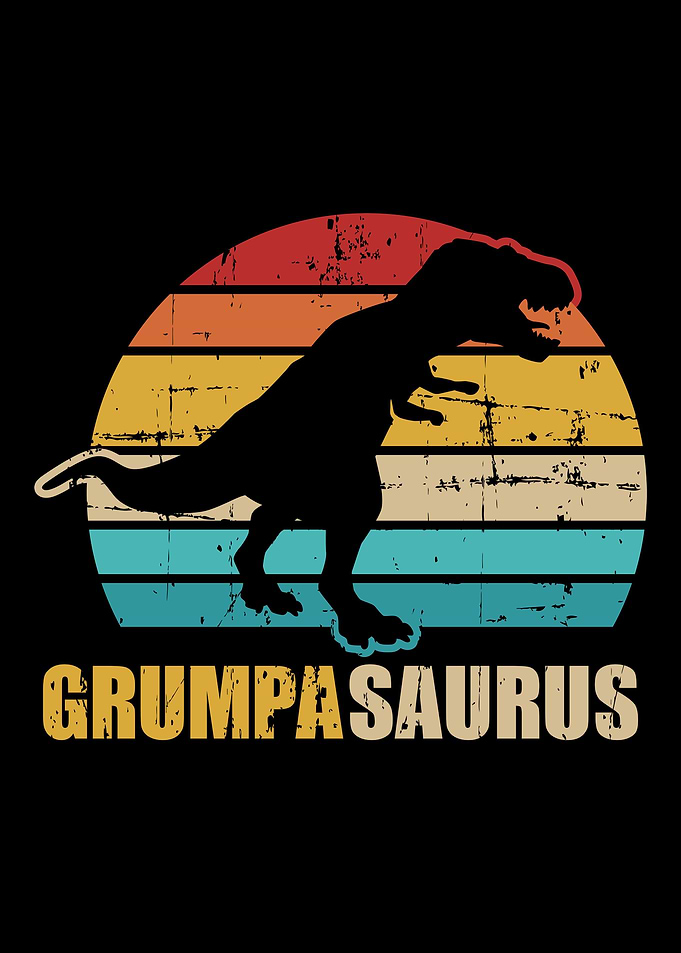 Grumpasaurus vintage retro