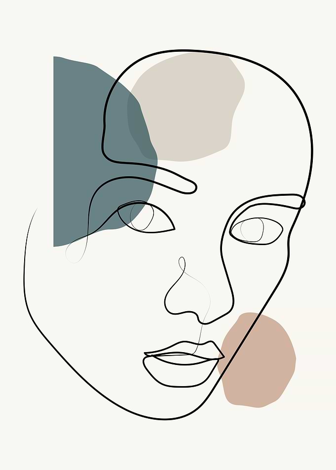 Woman One line art