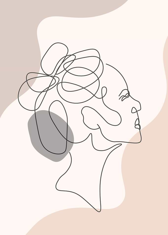 Scandinavian woman lineart