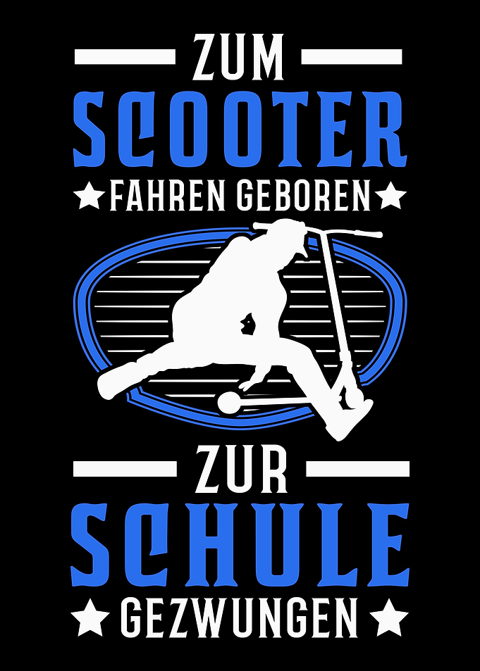 Zum Scooter fahren geboren