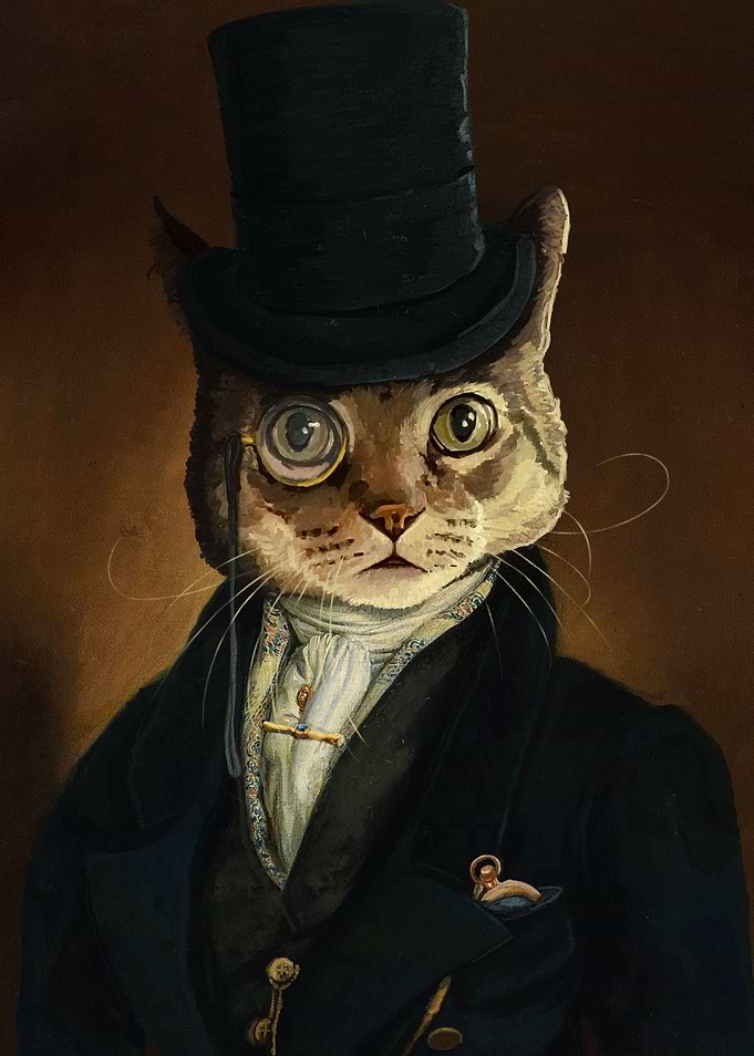 Aristocratic Cat portrait