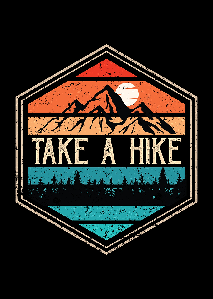 Take A Hike Retro Vintage