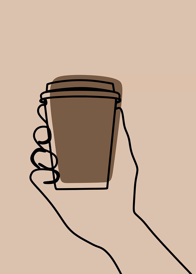 Morning Coffee line art