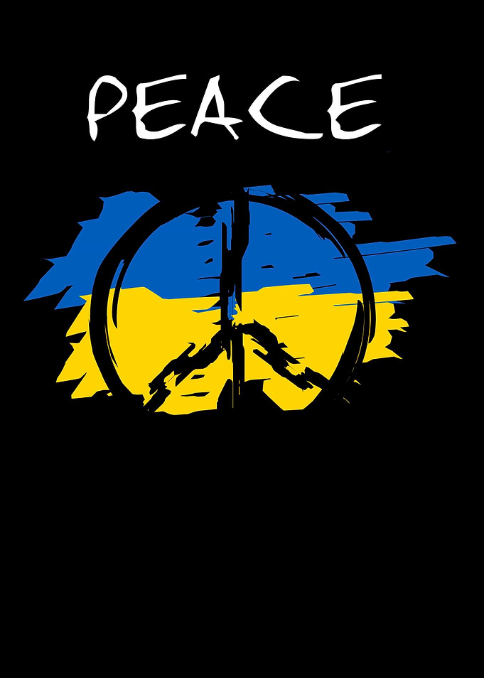 peace logo with ukraine fl
