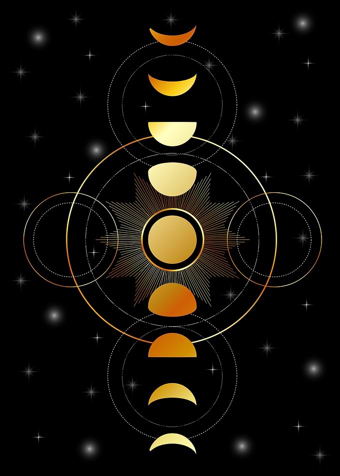 Celestial Moon phases