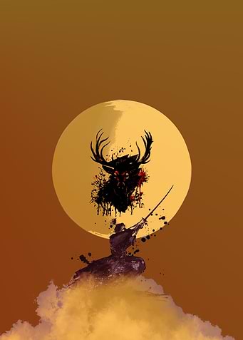 samurai and deer