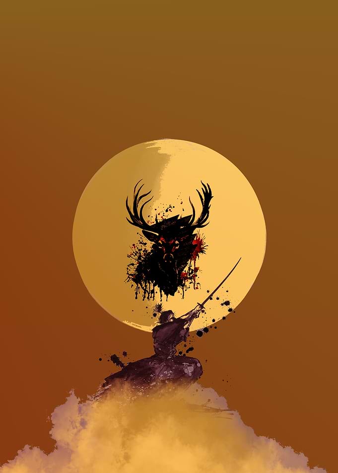samurai and deer