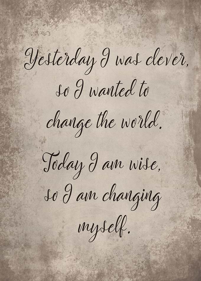 Changing myself