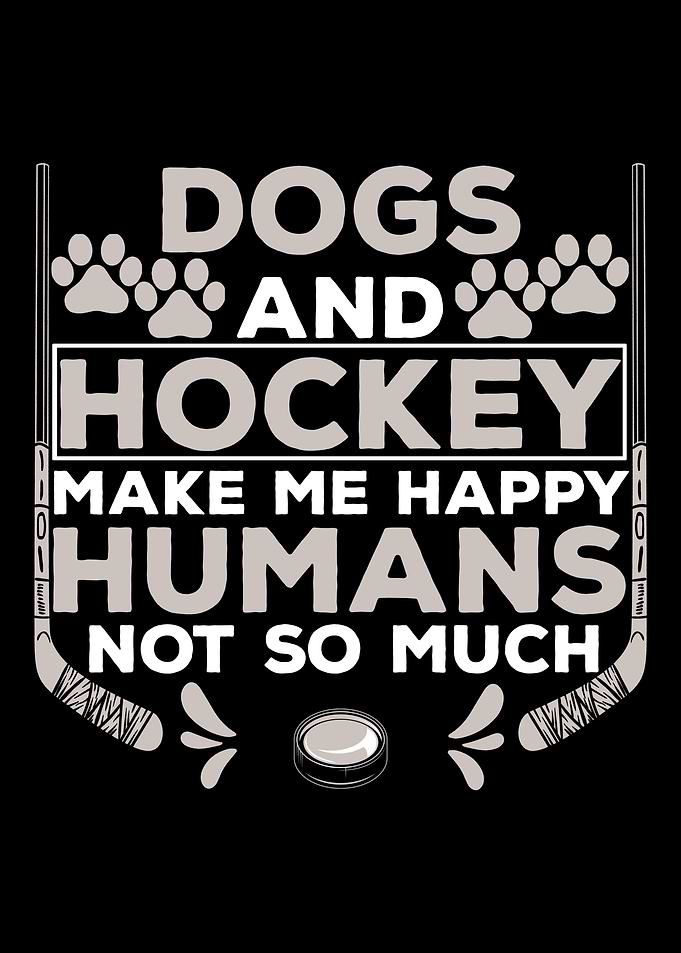 Funny Ice Hockey Dog