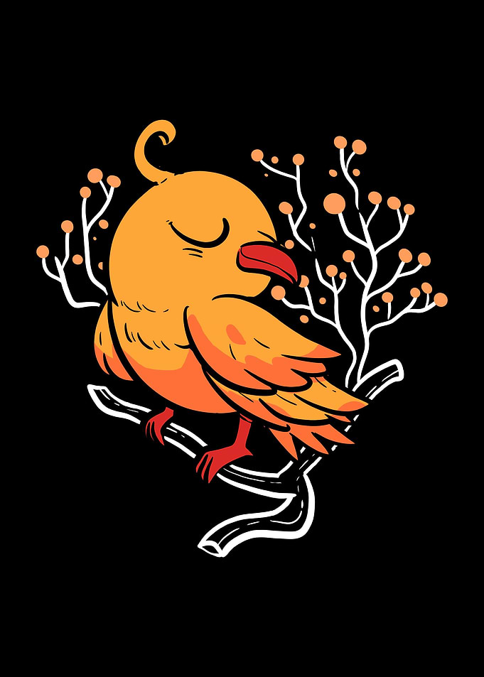 Cute Canary Bird