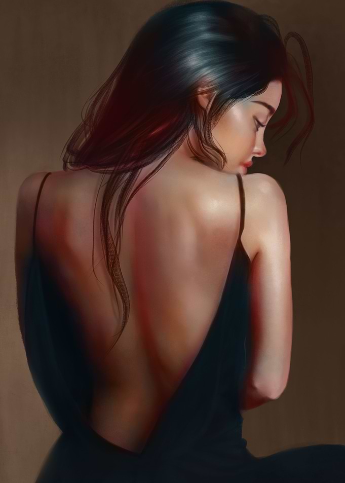 Woman Back Portrait