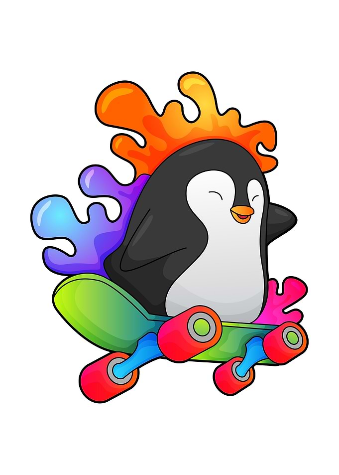 Penguin Skater Sports