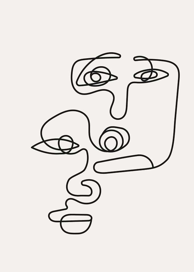 Couples continuous lineart