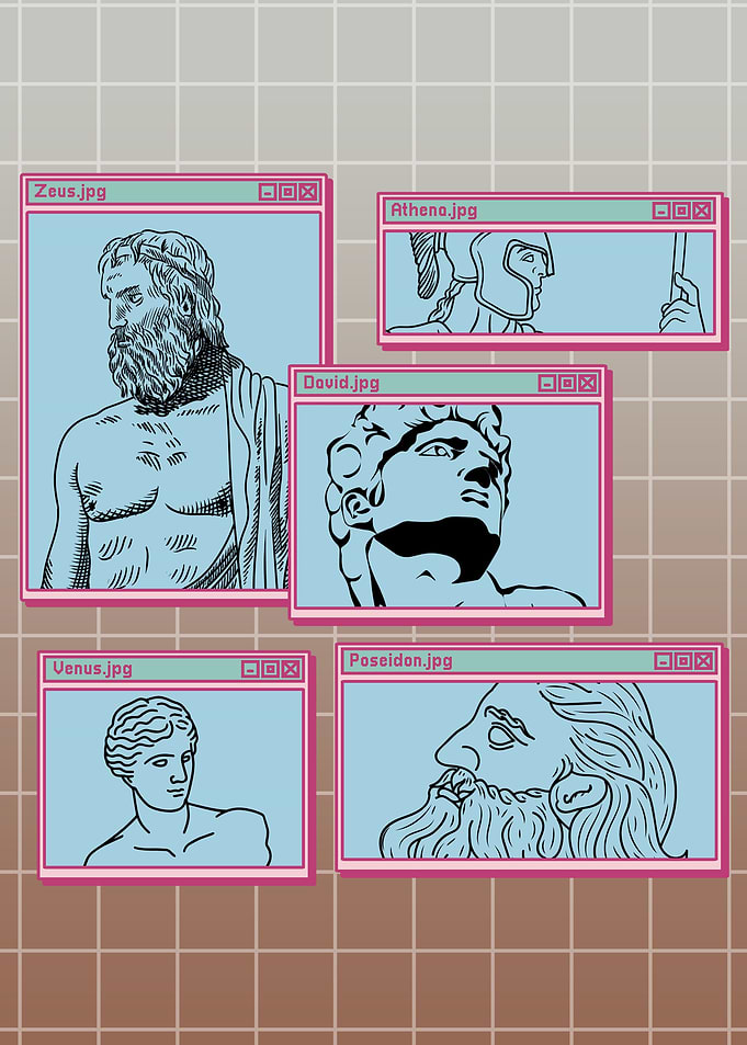 Vaporwave Greek Mythology