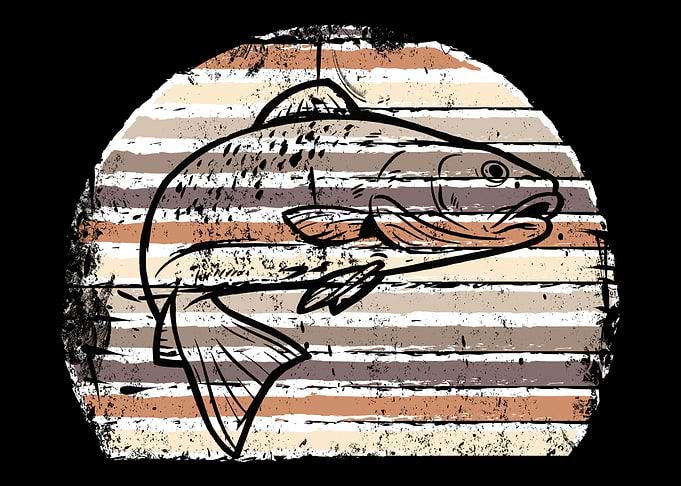 Retro Vintage Trout