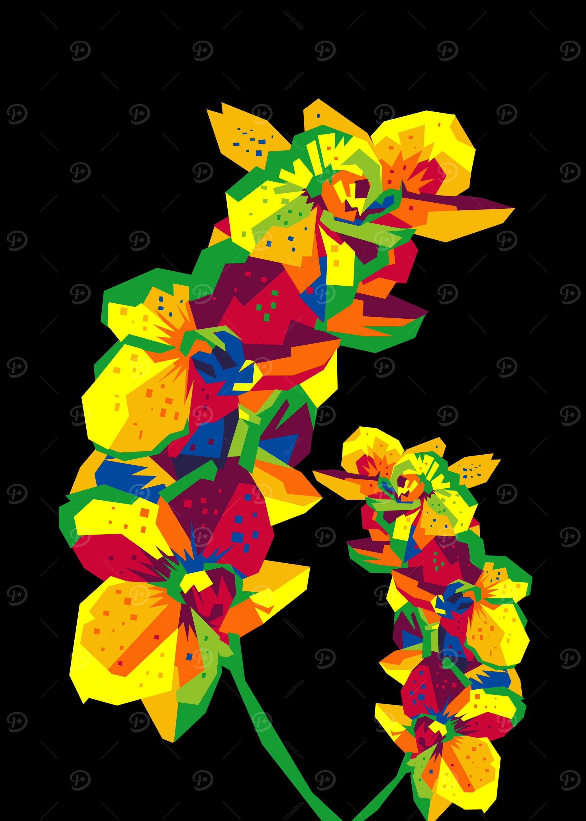 rainbow orchid flower