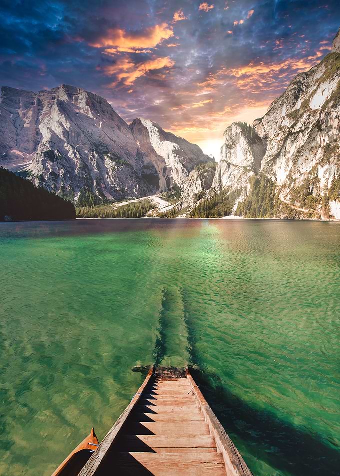 mountain sea