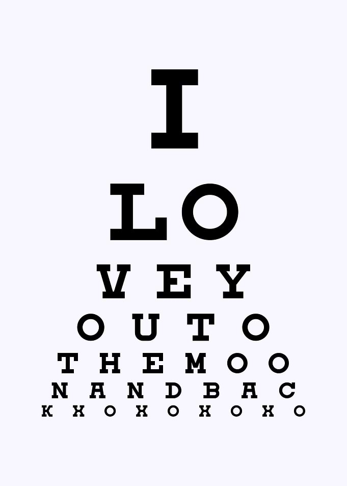 eye test poster