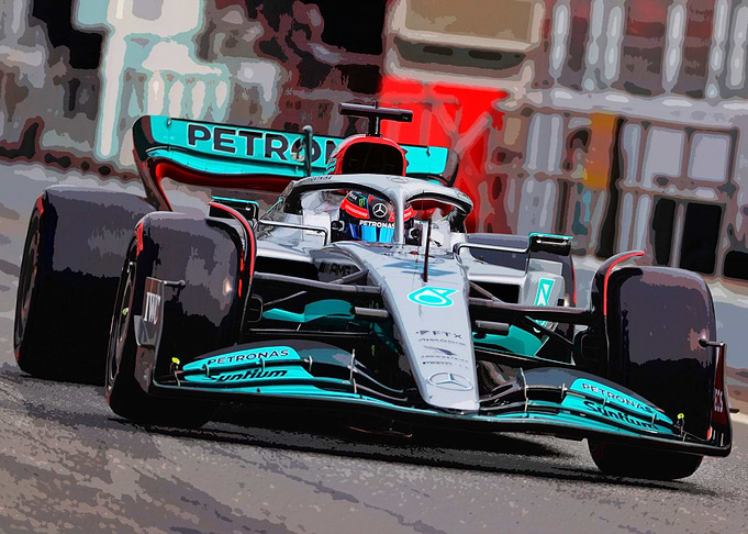 George Russel 2022 pits