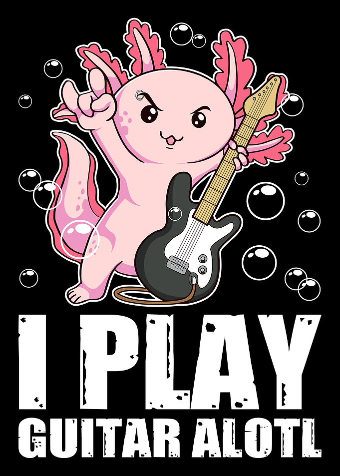 Kawaii Axolotl Guitar