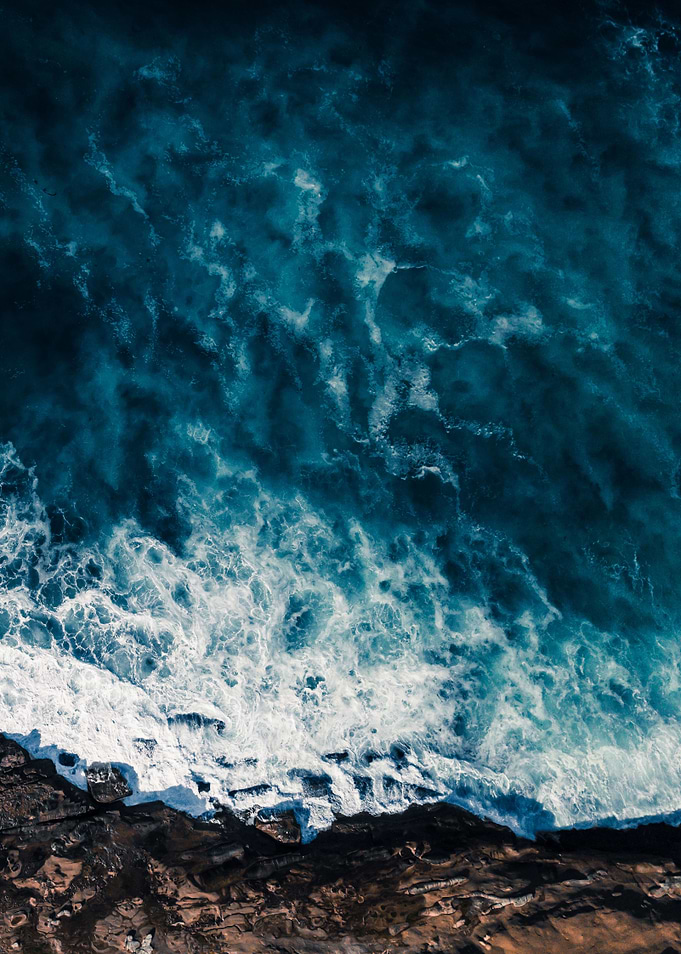 Deep Blue Ocean Cliff