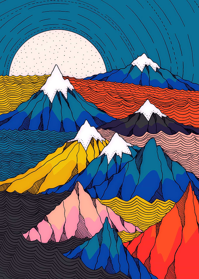 Snow peak ocean