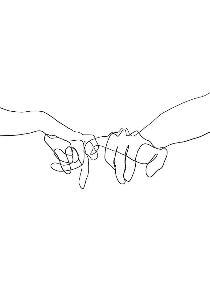 Hands touch