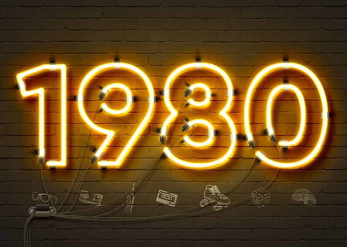1980 neon sign