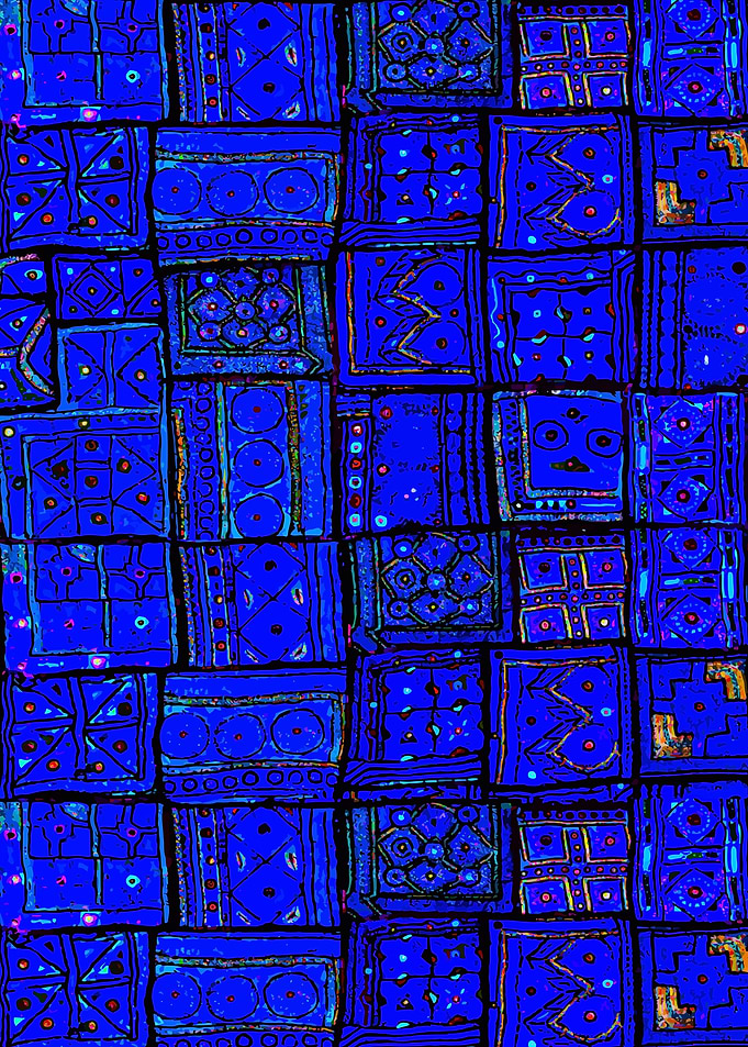 Blue Moroccan Wall Texture