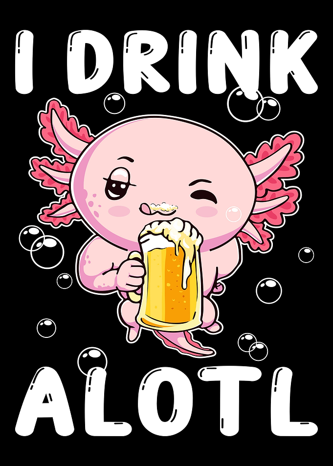 Kawaii Axolotl Beer