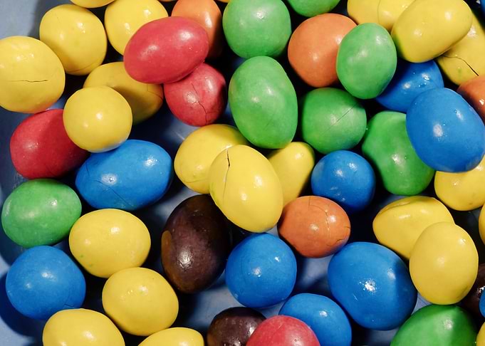 Candies colorful cracked
