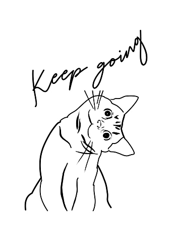 Keep Going Line Art