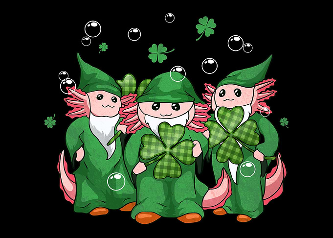 Axolotl St Patricks Day