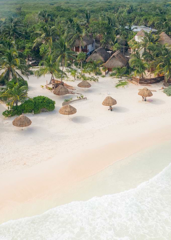Salty Umbrellas in Tulum