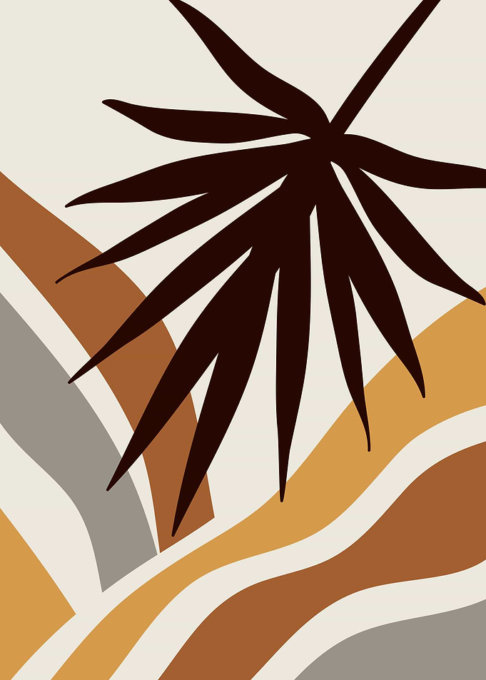 Abstract tropical leaves