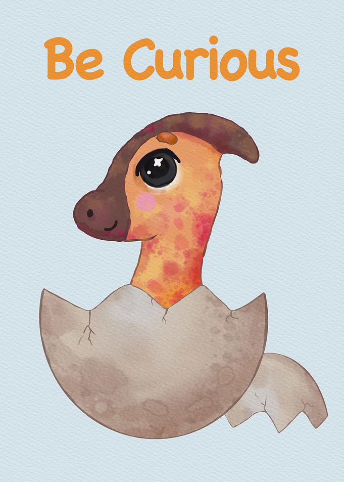 Cute Dino Be Curious