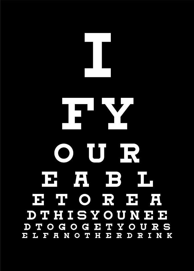 Vision eye test chart