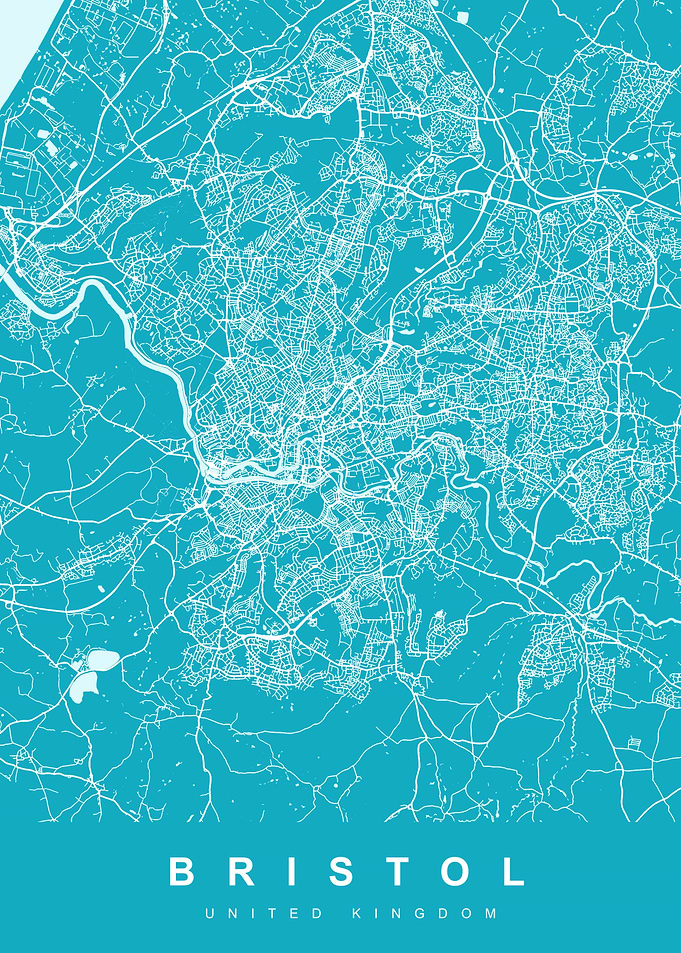 BRISTOL Map England UK