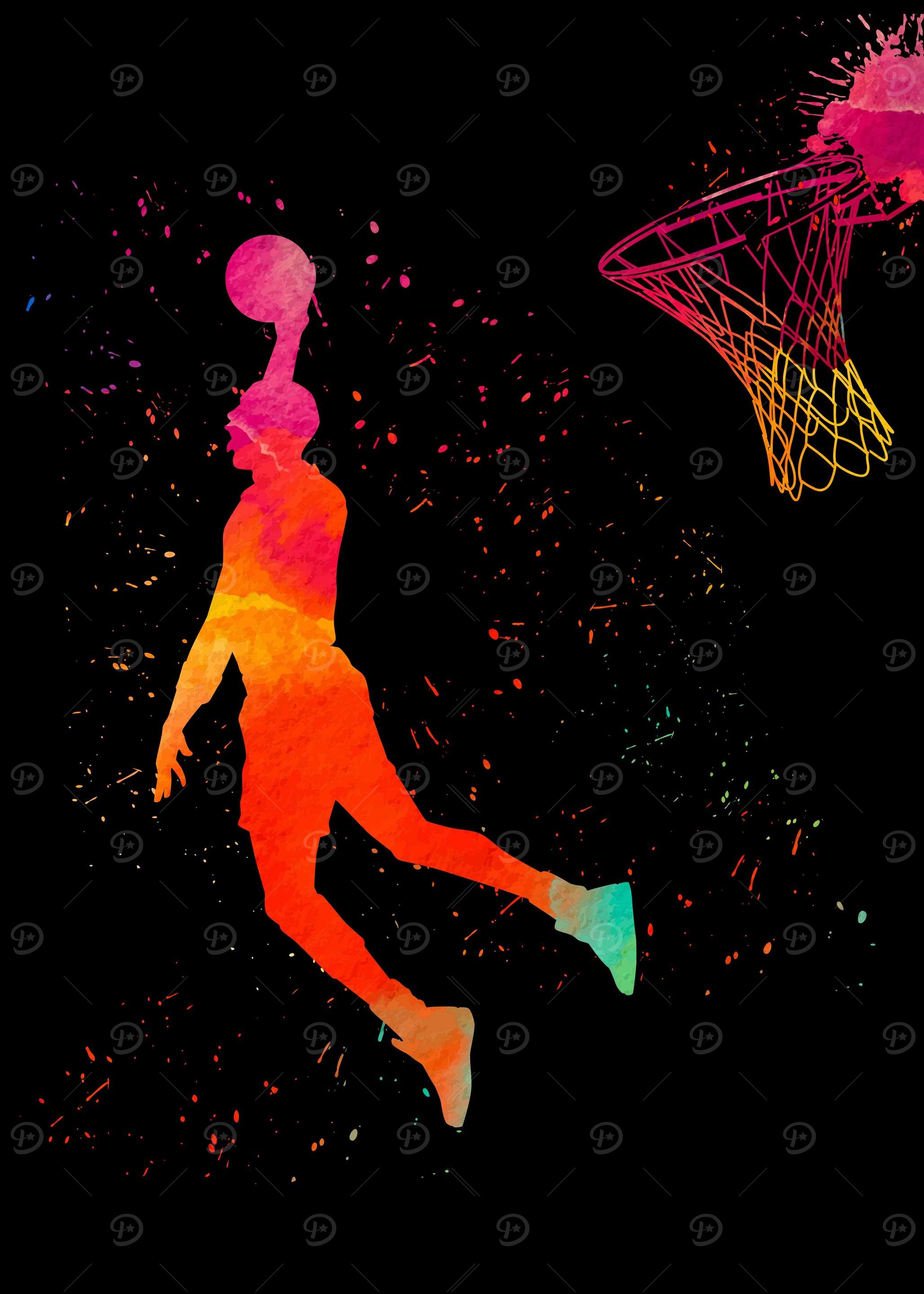 Basketball Player Colorful