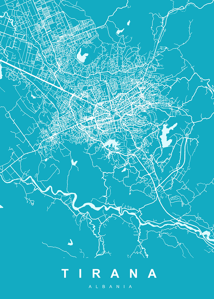 TIRANA Map ALBANIA