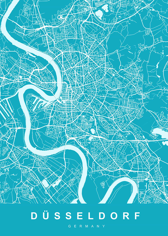 DUSSELDORF Map GERMANY