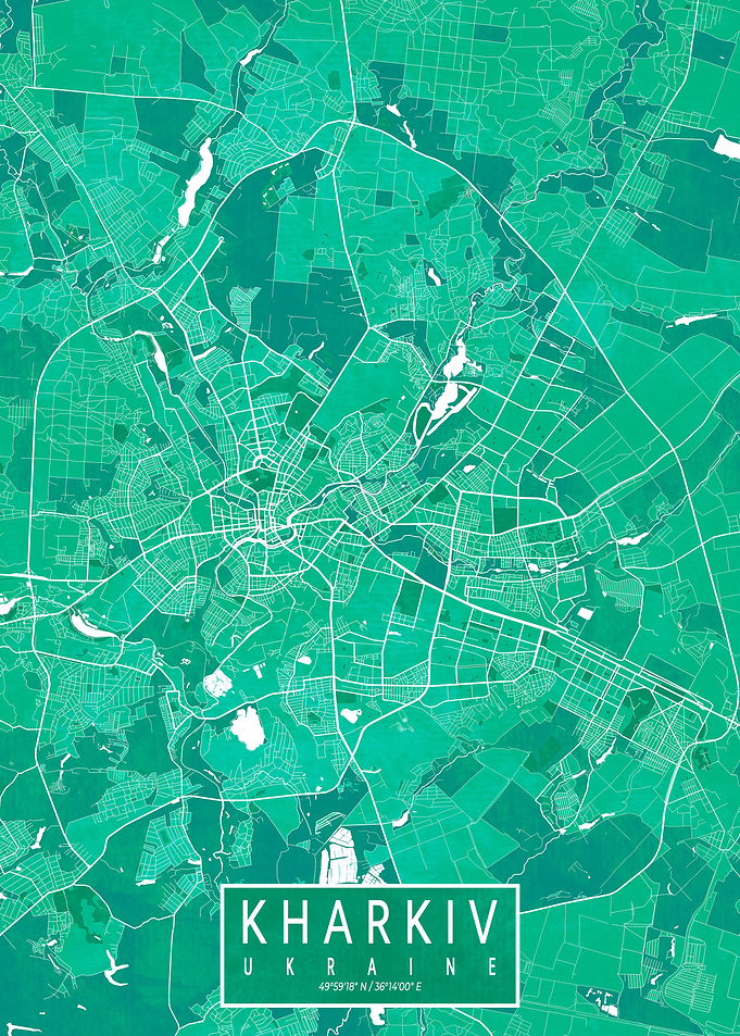 Kharkov Map Watercolor