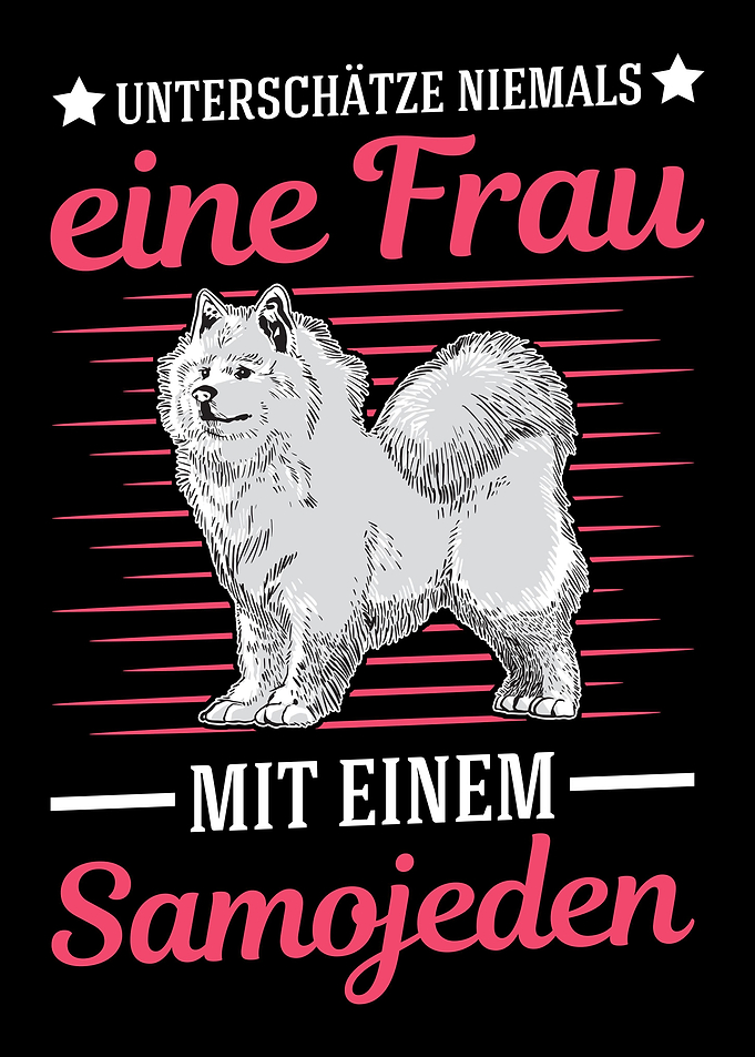 Samojede Frau Schlittenhun