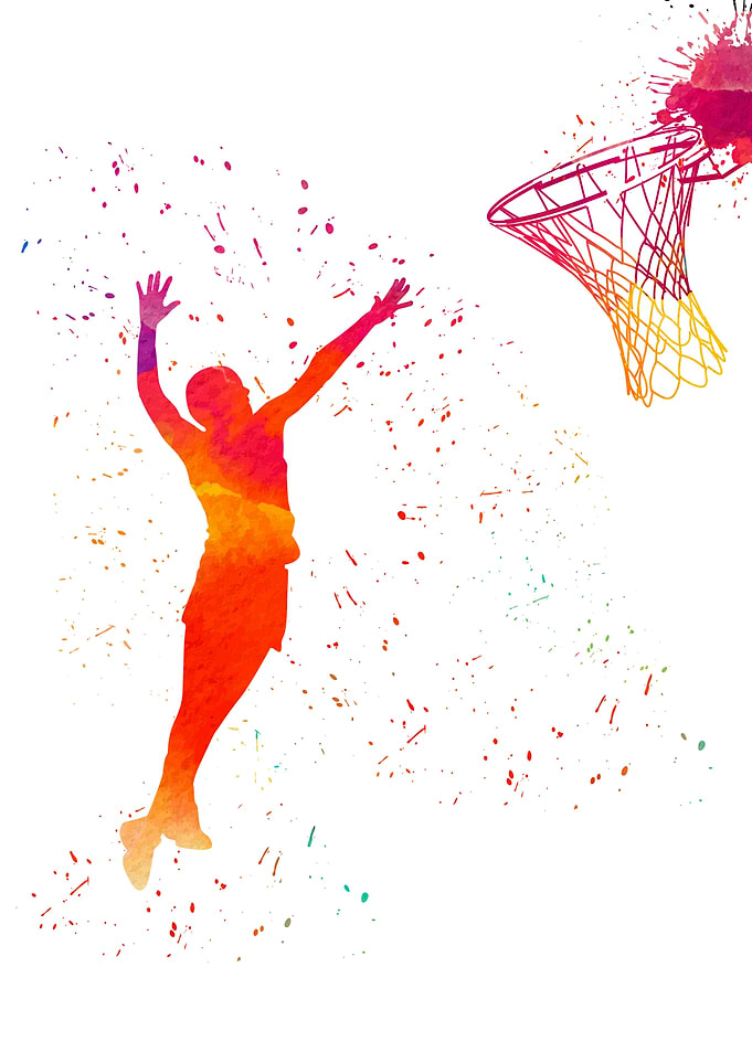 Basketball Player Colorful