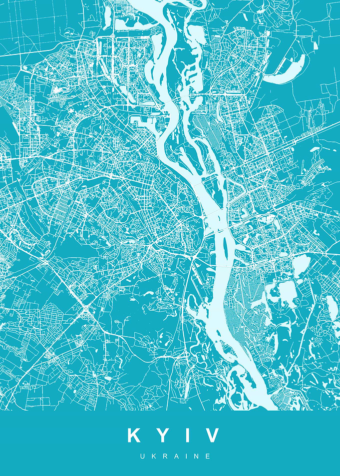 KYIV Map UKRAINE