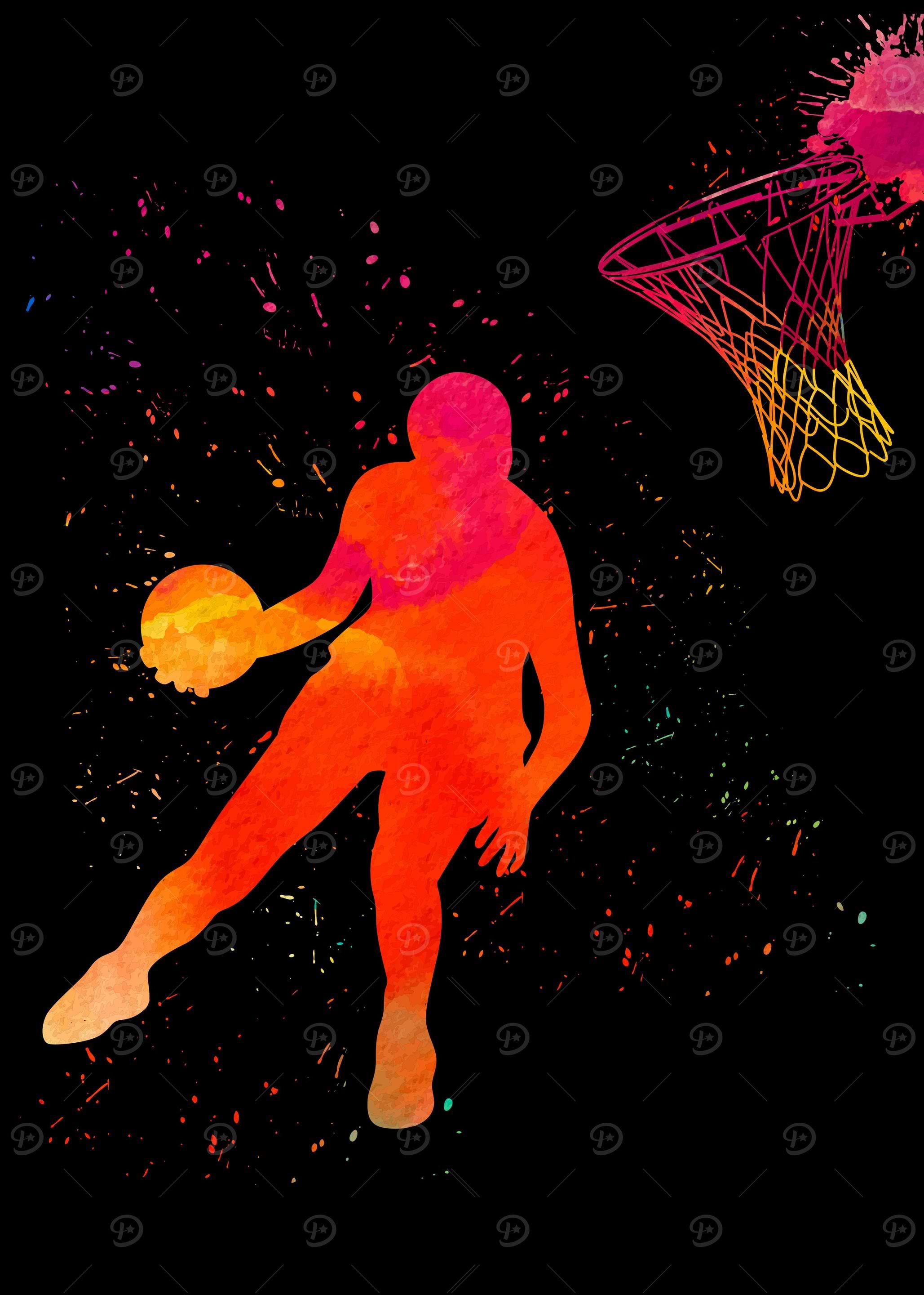 Basketball Player Colorful