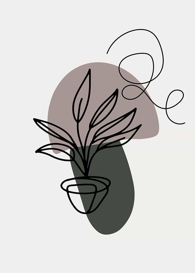 Minimalist Flower vase art
