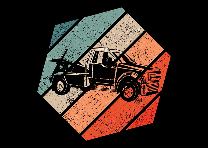 Retro Tow Truck Driver