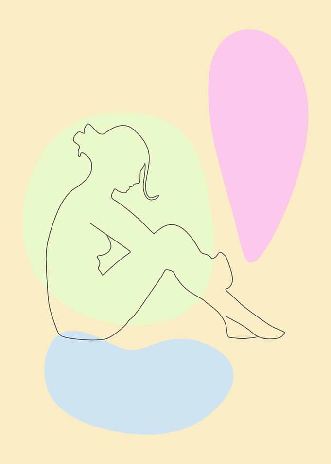 woman sitting alone