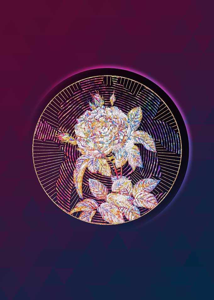 Pink French Rose Mosaic